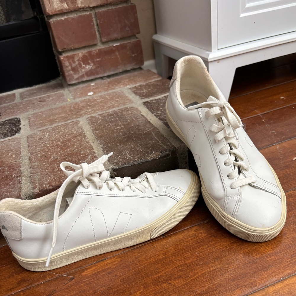 White Leather Sneakers by Veja 6